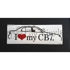 Honda I love my CB7 Sedan 90-93 Sticker decal JDM Honda accord ..