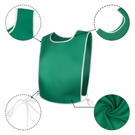 TopTie (Price/Piece) Training Bibs Sports Event Vest Apron Style Bibs with Ties Polyester 2-Tone Event Adult for Golf Sports-Kelly Green