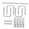 iplusmile 4pcs U-Shaped Square Clamp Stainless Steel U-Bolts for Secure