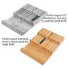 Utoplike In-drawer Knife Block Bamboo Kitchen Knife Drawer Organizer,Large handle