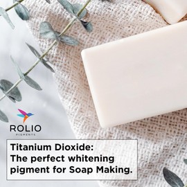 Rolio Titanium Dioxide Powder, 3.5 Oz Bag – Soap Dye and Concrete Pigment for DIY Paint, White Colorant for Epoxy Resin, Candles, Cosmetics, Crafts, and Art Projects