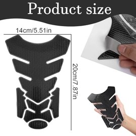 Tank Pad 3D Carbon Look, Universally Compatible, Waterproof Paint Protection, for Car, Motorcycle Tank, 3D Motorcycle Tank Protection, Sport Sticker, Black