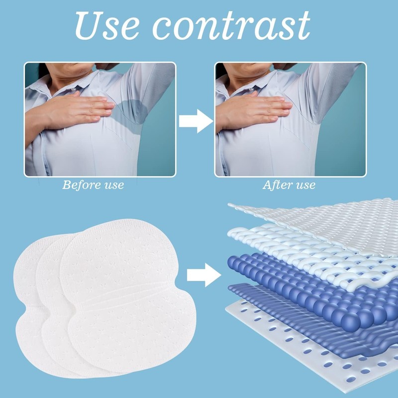 100 Pcs Underarm Sweat Pads,Disposable Underarm Pads,for Men and Women