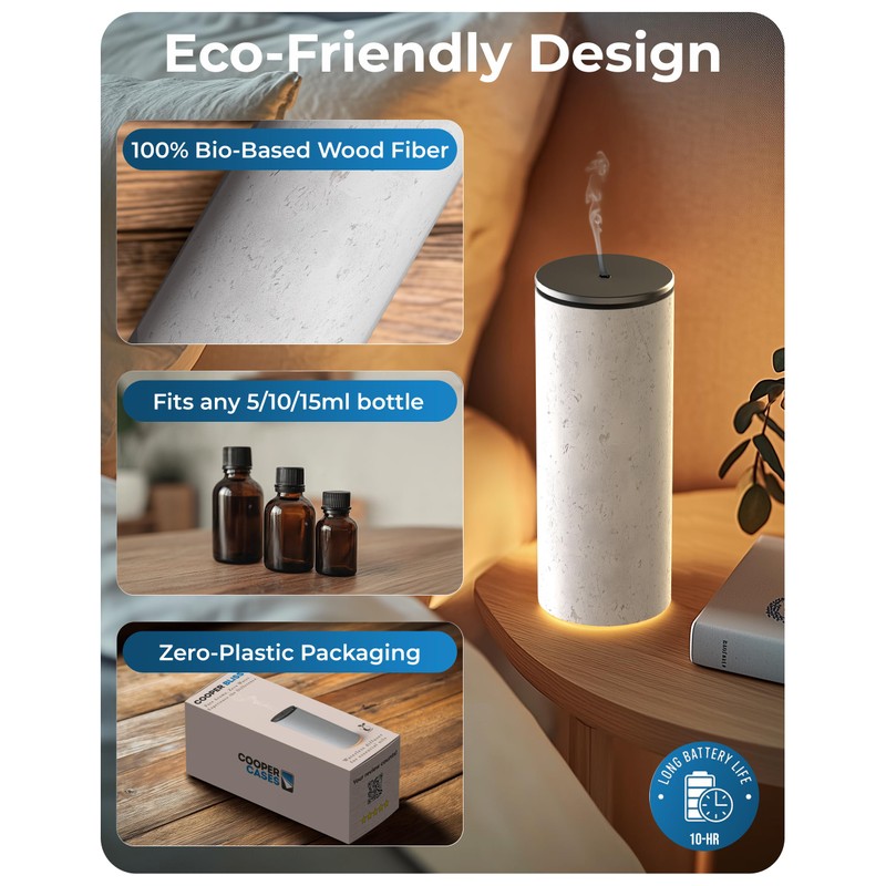 Cooper Bliss Waterless Diffuser for Essential Oils, Pure Aroma Zero