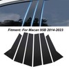 6Pcs B Pillar Posts Trim Glossy Black Exterior Window Decal