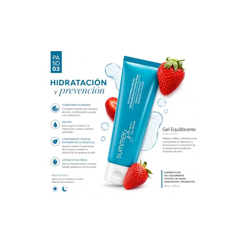 Gel Equilibrante Control De Grasa Hidratación Y Prevención Terrama 70g