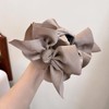 [Kai La Nalu] ネット バレッタ シニヨン おだんごバレッタ リボン ３Ｄ ブラックヘアアクセサリー