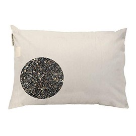Beans72 Organic Buckwheat Pillow - Queen Size (20 inches x 30 inches) Made in USA
