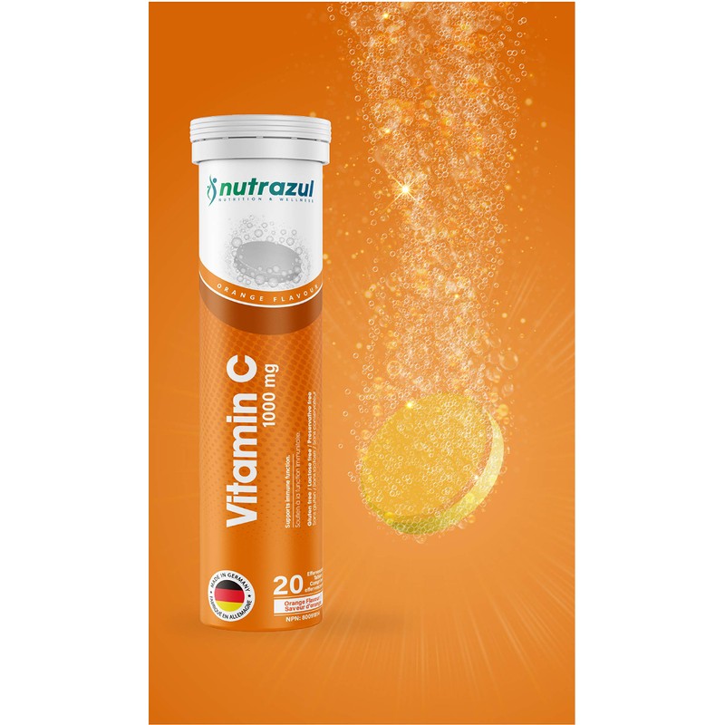 Nutrazul Vitamin C 1000mg Effervescent 20 Tablets (Pack of 3)
