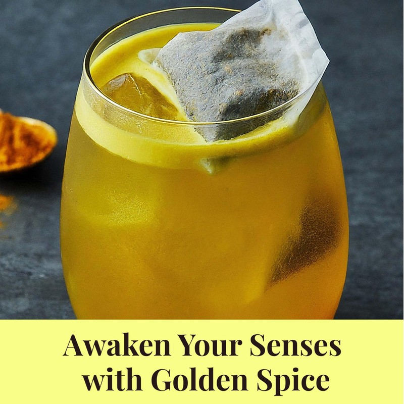 75 Organic Turmeric Tea Bags, Turmeric Black Pepper Tea Blend,