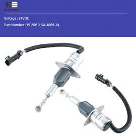 3939019 Fuel Shut Off Solenoid SA-4889-24 for Cummins Engine QSL9.3 C&B 5.9L 8.3L Hyundia 335LC-7 24VDC