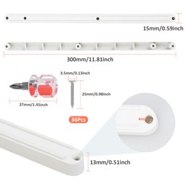Celepoir 8 Pair Plastic Drawer Runners, 300mm Replacement Draw Runners, White Draw Sliders with Installation Tool, Drawer Rails and Runners, Replacement Cabinet Drawer Slides for Kitchen, Bedroom