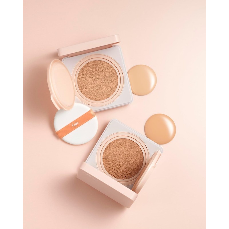 Fujiko Dual Cushion 01 Natural – 12g All-in-One Foundation, Primer