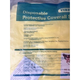 Unbranded YIBER Disposable Lab Coat Isolation Gown ~ NEW