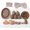 67pcs Brochas Maquillaje Profesional Esponjas Neceseres Rosa