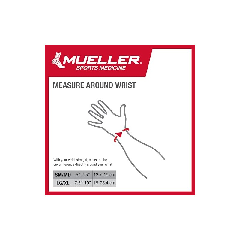 Mueller - Estabilizador de muñeca para túnel carpiano, gris, CH/M