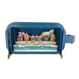 Message in A Bottle Seaside Pop Up Any Occasion Greeting Card by Alljoy Cards MIB165