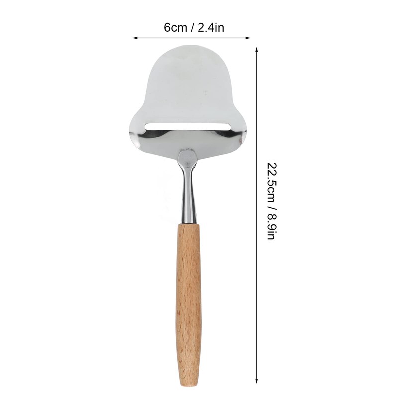 Stainless Steel Cheese Slicer- Multi-Functional Cheese Slicer -Wood Handheld Slicer