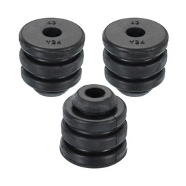 PATIKIL 1.4"x1.4" Refrigeration Compressor Rubber Mounting Feet, 3 Pack Foot Mount Anti Vibration Pad Replacement for Air Conditioner Refrigerator Electric Motor, Black