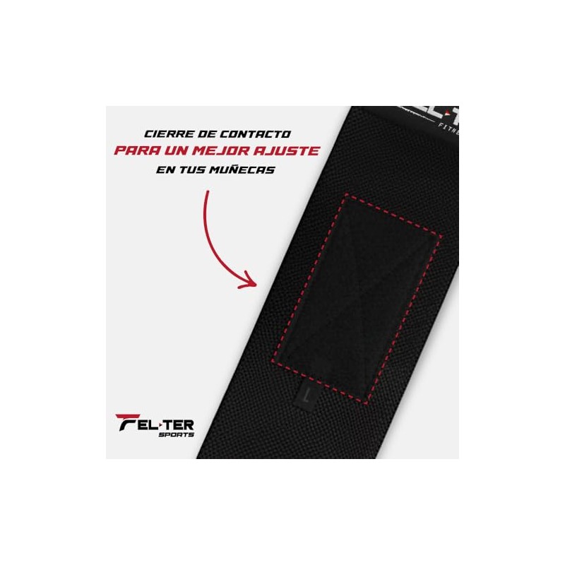 FELTER FITNESS Muñequera Deportiva, Soporte y Protección para Levantamiento de