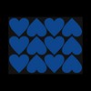 sourcing map Glow in The Dark Heart Decals Decor Blue