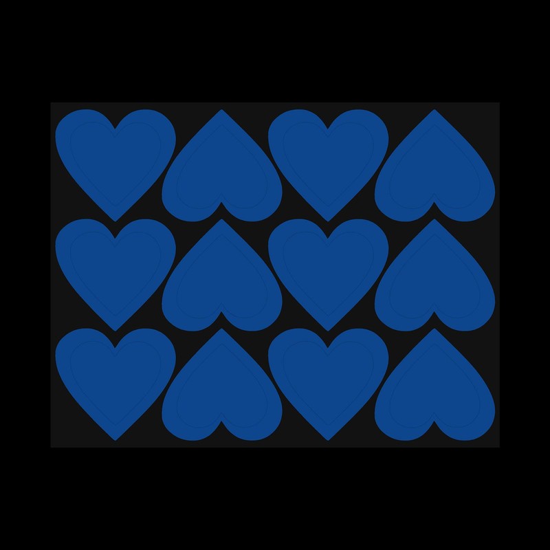sourcing map Glow in The Dark Heart Decals Decor Blue