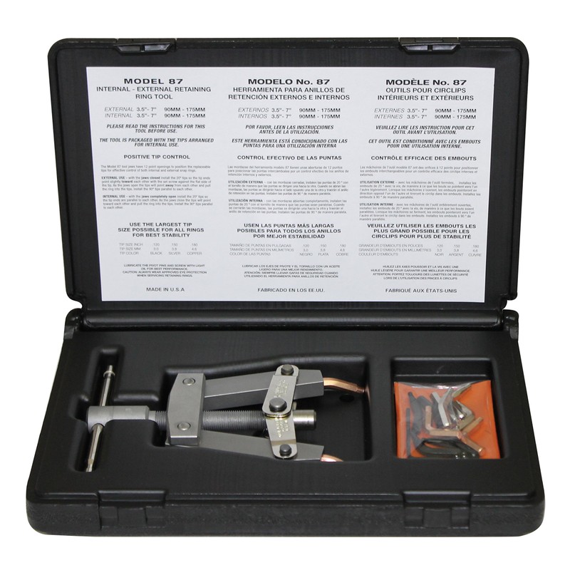 Lang Tools 87 Heavy Duty Pliers with Tip Kit, Silver