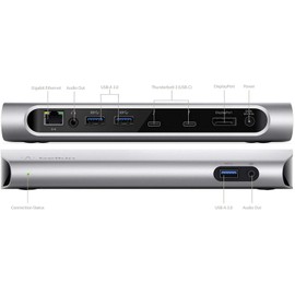 Belkin Thunderbolt 3 Dock w/ 2.6ft Thunderbolt 3 Cable (Thunderbolt Dock for MacBook Pro Models from 2016 or Later, Includes The 2018 Version), Dual 4K @60Hz, 40Gbps Data Transfer Speeds (Renewed)