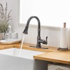 BATHFINESSE Kitchen Faucet, Oil Rubbed Bronze Finish, 360 Degree Swivel,