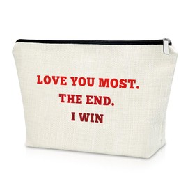 Sazuwu Love You Most Gifts Travel Makeup Bags Cosmetic Organizer Bag Girlfriend Gifts from Boyfriend Womens Birthday Gifts for Wife Couple Gifts for Her Valentines Day Gift for Girlfriend