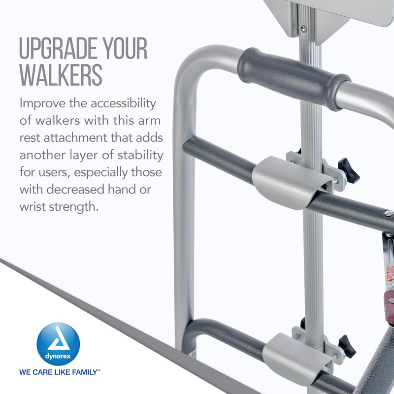 Dynarex Bariatric Walker Platform Attachment - Heavy Duty Forearm Support