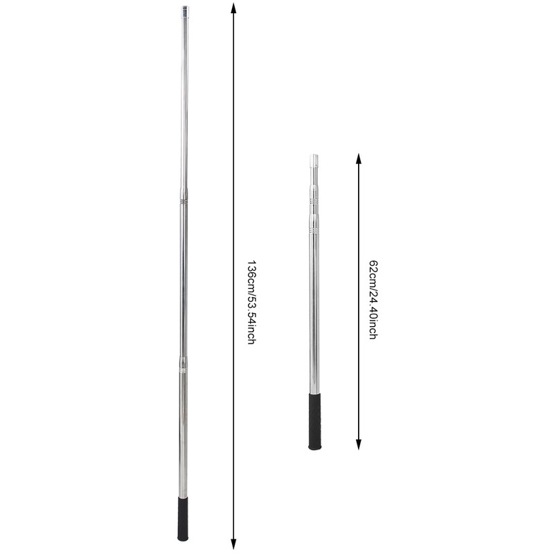 3Pcs 8mm Stainless Steel Harpoon Rod Diddle Net Stick Fishing