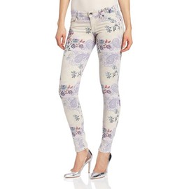 Level 99 Women's Janice Skinny Pant, Kypton Grey Bali Paisley, 29