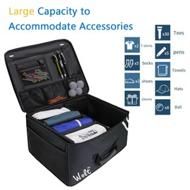 WOLT | Golf Trunk Organizer-Collapsible & Foldable Golf Travel Bag, Waterproof Car Golf Locker with Separate Compartment,Durable Golf Trunk Storage to Store Golf Accessories