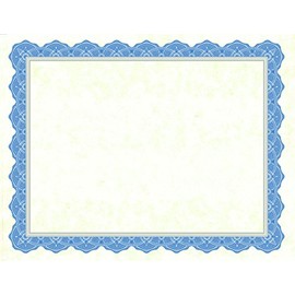 Geographics Drama Blue, Silver Foil, Parchment Certificates, 11"x8.5", 15/Pack (47849)