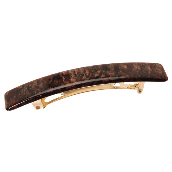 France Luxe Luxury Rectangle Barrette, Mojave - Classic French Design for Everyday Wear