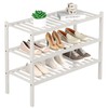 ROMGUAR CRAFT 2 Tier Bamboo Shoe Rack for Closet Free