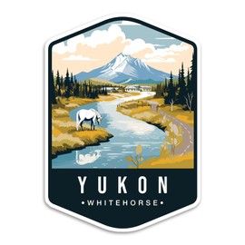 Whitehorse, Yukon Canada Province Travel Sticker Sticker Decal Notebook Car Laptop 4"x5.5" (Color)