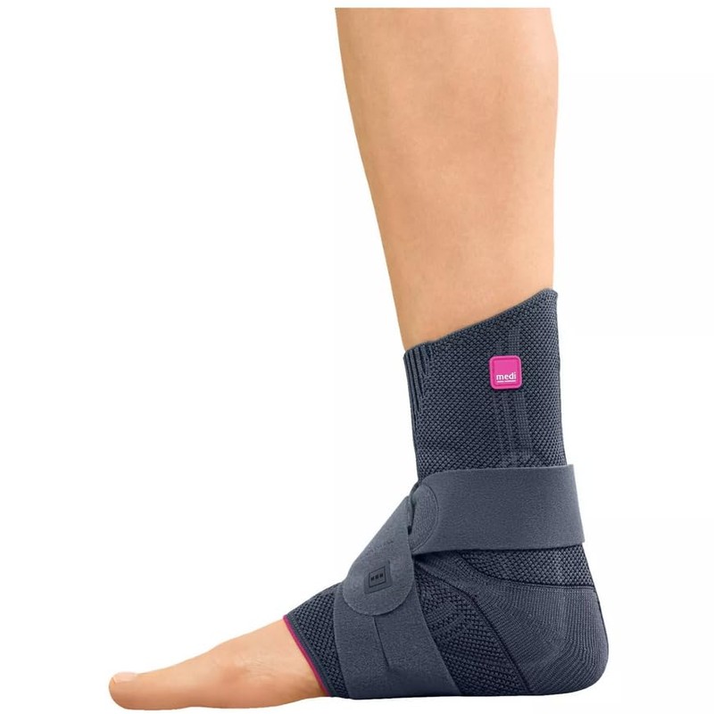 medi Levamed Active Ankle Support Foot Bandage Right Silver Size