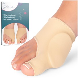 HALUTO Hallux Valgus Protection Bandage - Toe Bandage Toe Separator Hallux Valgus - Hallux Valgus Socks with Gel Protection - Foot Bandage for Shoes