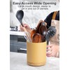 Nucookery 360°Rotating Utensil Holder, 7.2" Kitchen Utensil Crock, Ceramic Cooking