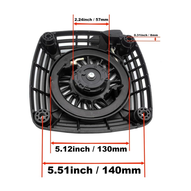 RYTIME 49088-7023 Recoil Starter Compatible with Kawasaki FJ180V FJ180 DS095