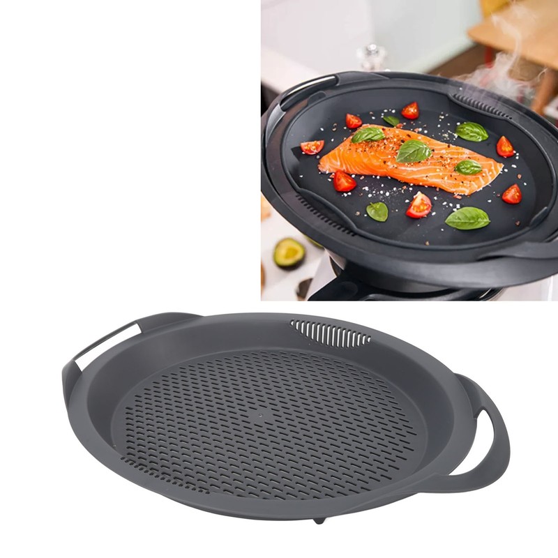 Kitchen Food Processor Robot Tray with Perforated Holes Steaming Tray