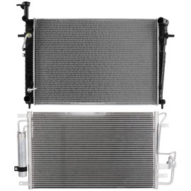 cciyu Aluminum Radiator Replacement 2005-2009 for Hyundai for Tucson,2006-2010 for Kia for Sportage13074