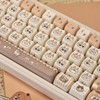 SWDPORT Cute Cat Keycaps Set, 132 Keys Thick PBT Mao