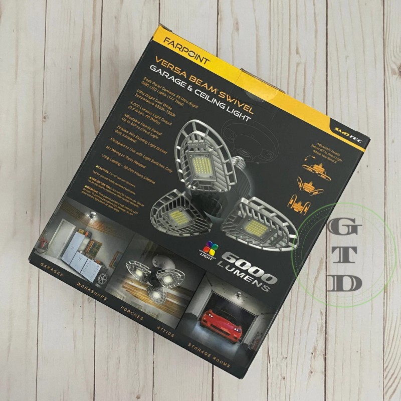 Farpoint LED Swivel Garage & Ceiling Light 6000 Lumens 144