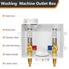 HeSun Washing Machine Outlet Box, 1/2 Inch Crimp Pex Inlet