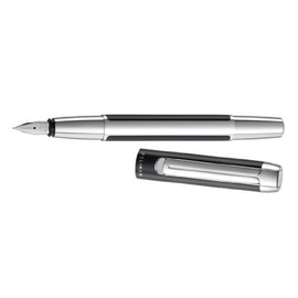 Pelikan Pura Series Black & Silver Medium Point Fountain Pen - 904656