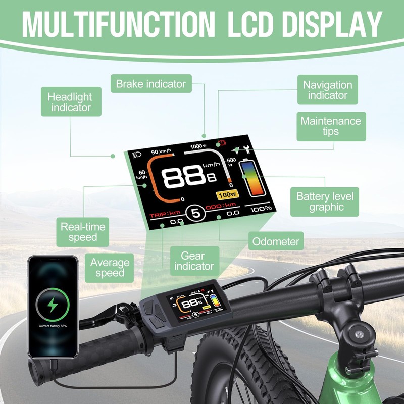 Varstrom CAN Protocol EKD01 Display for BAFANG Mid Motor -