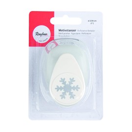 Rayher Paper Craft Punch with Snowflake Design, Lever Punch for Card Making and Scrapbooking, 2.54cm/1", 69011000